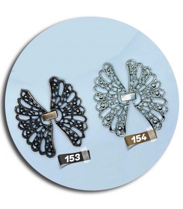 Kanatlı Kelebek Kapama Model Geçmeli Takı Klipsi - 153 Antik Bakır