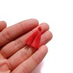 10 ADET - Mini Boy Püskül - 3cm - Kırmızı