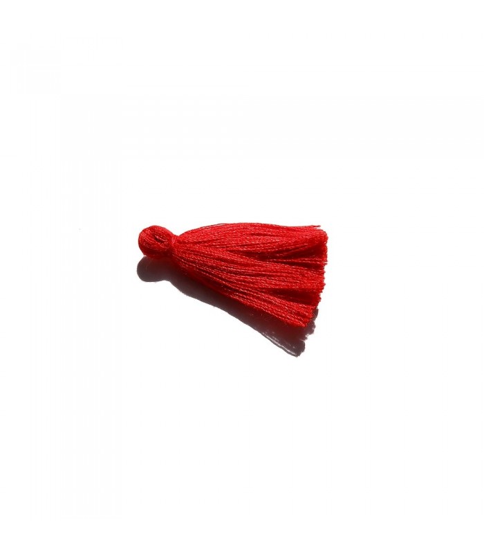 100 ADET - Mini Boy Püskül - 3cm - Kırmızı
