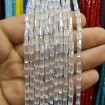 İpe Dizili Baget Kristal Boncuk - 3x6 mm çin camı - şeffaf