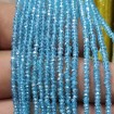 İpe dizili kristal boncuk - 1 mm janjan açık mavi