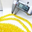 8 mm ipe dizi kristal boncugu çin camı mat kanarya sarısı