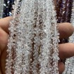 8 mm Üçgen Kristal İpe Dizili Çin Camı Şeffaf Janjan