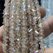 8 mm Üçgen Kristal İpe Dizili Çin Camı Janjan Bal Küpü