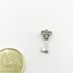 Taşlı Anahtar Gümüş - Metal Kolye Ucu