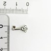 Taşlı Anahtar Gümüş - Metal Kolye Ucu