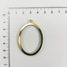 Oval Model Reçine Metal Kolye Ucu