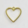 Kalp Model Tek Kulplu Reçine Metal Kolye Ucu Renk Seçmeli