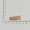 Ahşap ve epoksi görünümlü kolye küpe ucu -Dikdörtgen Model Krem