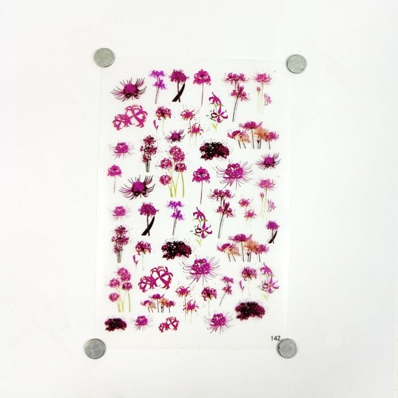 Reçine Epoksi Sticker - Pembe Çiçek
