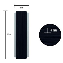 6 mm Siyah Yassı Lastik - 10 Metre