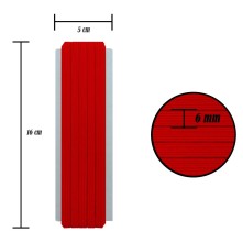 6 mm Kırmızı Yassı Lastik - 10 Metre