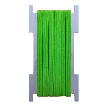 8 mm Neon Yeşil Yassı Lastik - 50 Metre
