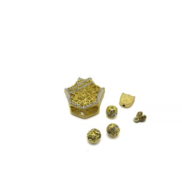 Tesbih Seti Gold Kristal Taş Model