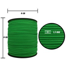 1.5 mm Şapka Lastik - 100 Metre Yeşil Yuvarlak Lastik
