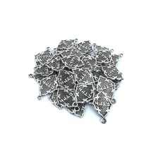 Metal Kolye Küpe Ucu - Göktürk Yazılı Gümüş Toptan