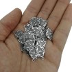 Metal Kolye Küpe Ucu - Göktürk Yazılı Gümüş - 25 Adet