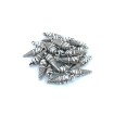 Metal Kolye Küpe Ucu - Damla Gümüş - 25 Adet