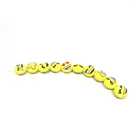Gülen Emoji Fimo Boncuk - Sarı