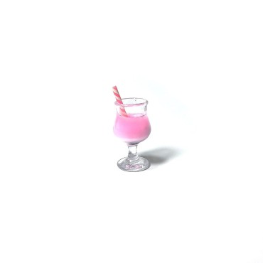 Mini Kokteyl Bardağı - Kolye Ucu - Pembe - 25 adet