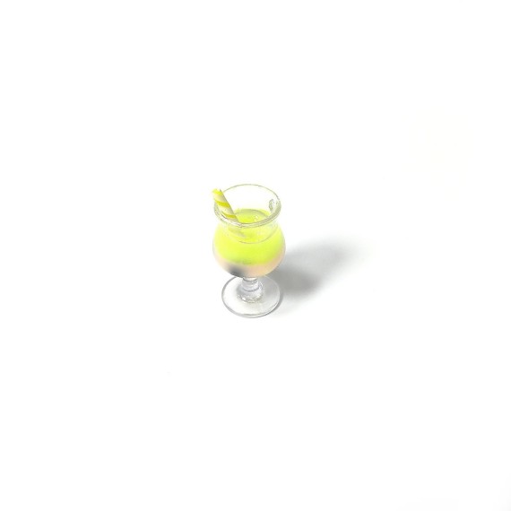 Mini Kokteyl Bardağı - Kolye Ucu - Sarı - 25 ADET