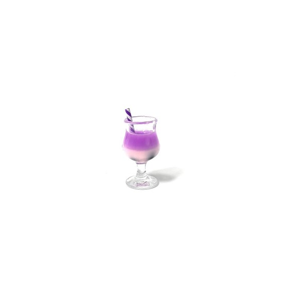 Mini Kokteyl Bardağı - Kolye Ucu - Lila - 25 ADET