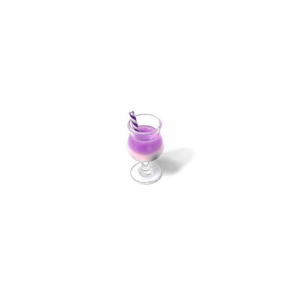 Mini Kokteyl Bardağı - Kolye Ucu - Lila - 25 ADET