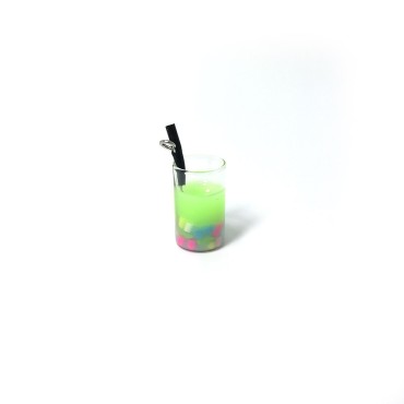 Mini Kokteyl Bardağı - Kolye Ucu - Açık Yeşil - 5 Adet