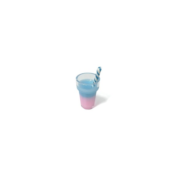 Kolye Ucu - Mini Kokteyl Bardağı - Mavi - 1 Adet