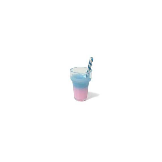 Mini Kokteyl Bardağı - Kolye Ucu - Mavi - 25 Adet 
