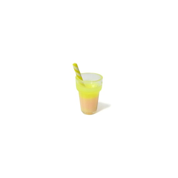 Mini Kokteyl Bardağı - Kolye Ucu - Sarı - 25 Adet