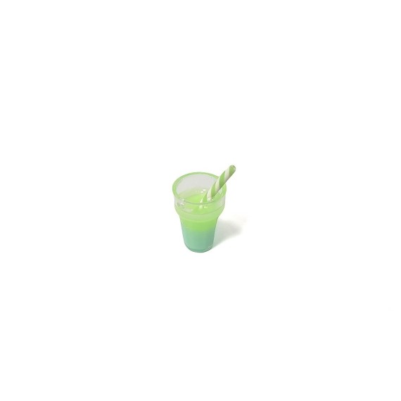 Mini Kokteyl Bardağı - Kolye Ucu - Yeşil - 25 Adet