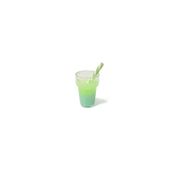 5 Adet - Mini Kokteyl Bardağı - Kolye Ucu - Yeşil