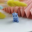 Mini Hamster Anahtarlık Kolye Ucu - Mavi