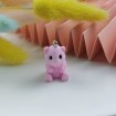 Mini Hamster Anahtarlık Kolye Ucu - Pembe