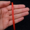 1 metre - Deri İp - Kırmızı - 6x2 mm