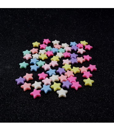 Plastik Yıldız Boncuk 25 gram - Mix Renk