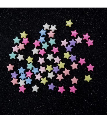 Plastik Yıldız Boncuk 50 gram - Mix Renk